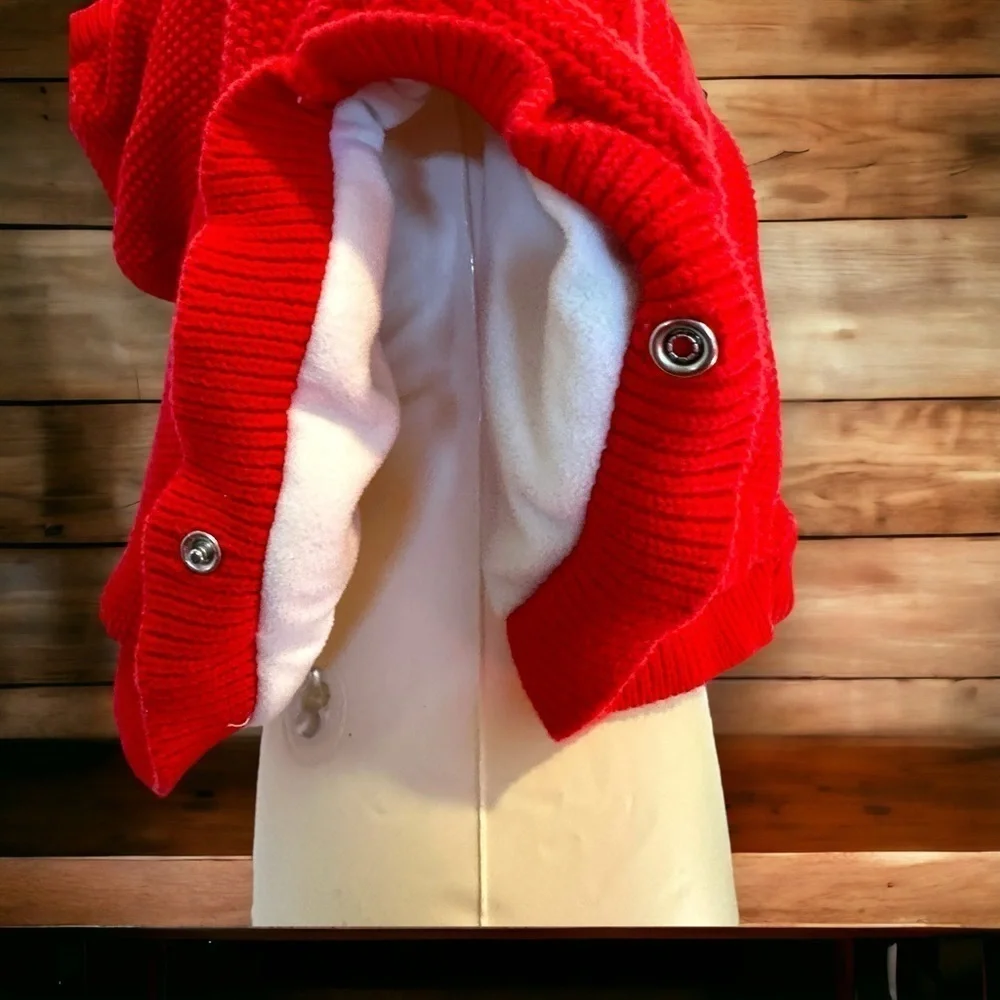Carters 18‎ month poncho knit red cardigan